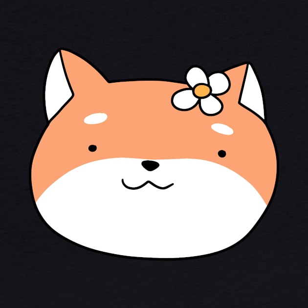 Flower Shiba Face by saradaboru